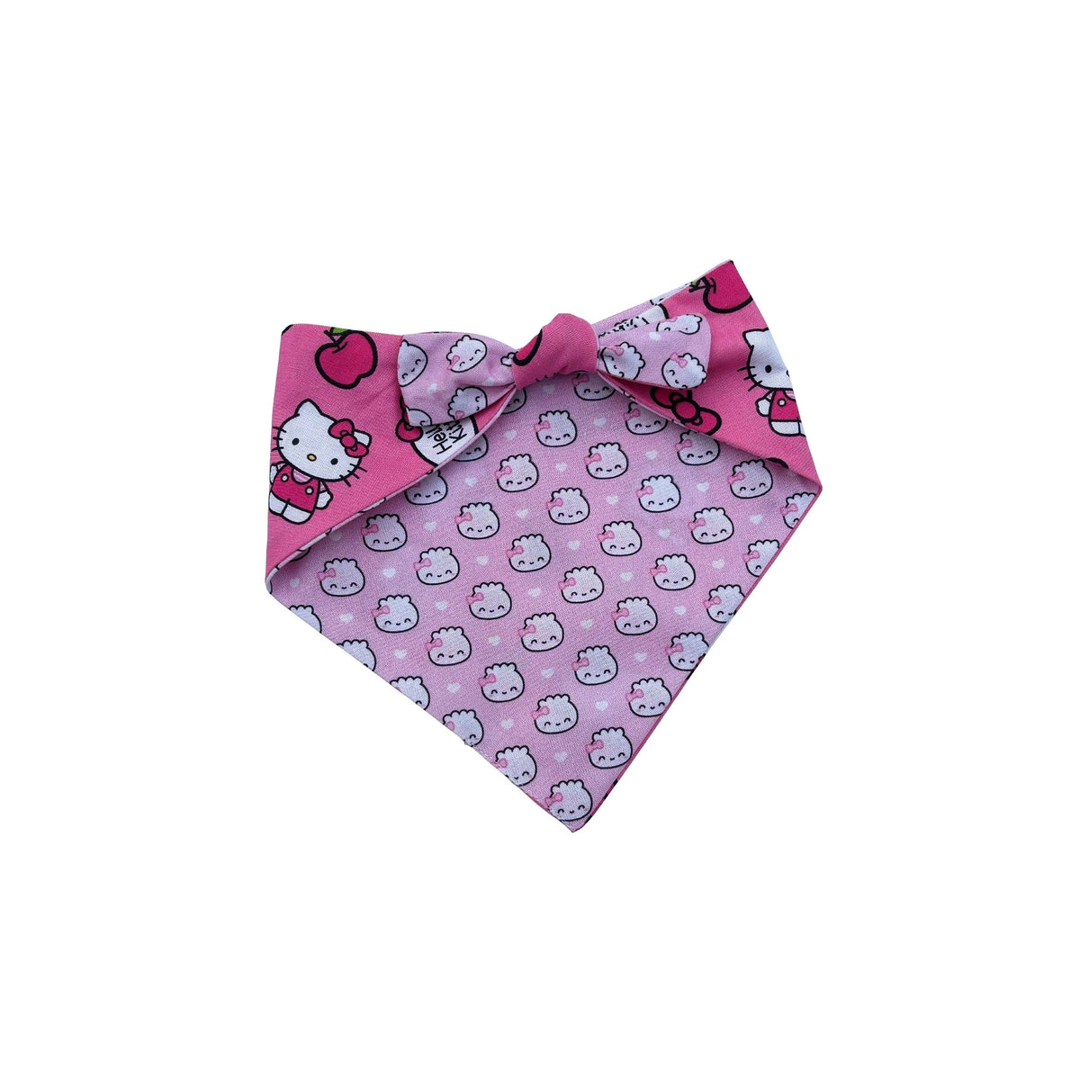 Pink Kitty Inspired Pet Reversible 2 Designs in 1 Bandana