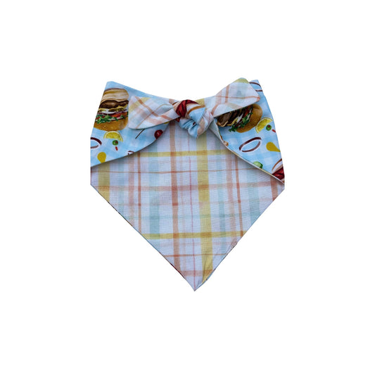 Picnic Fun Pet Reversible 2 Designs in 1 Bandana