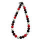 Black Red & White Beaded Pet Jewelry Collar